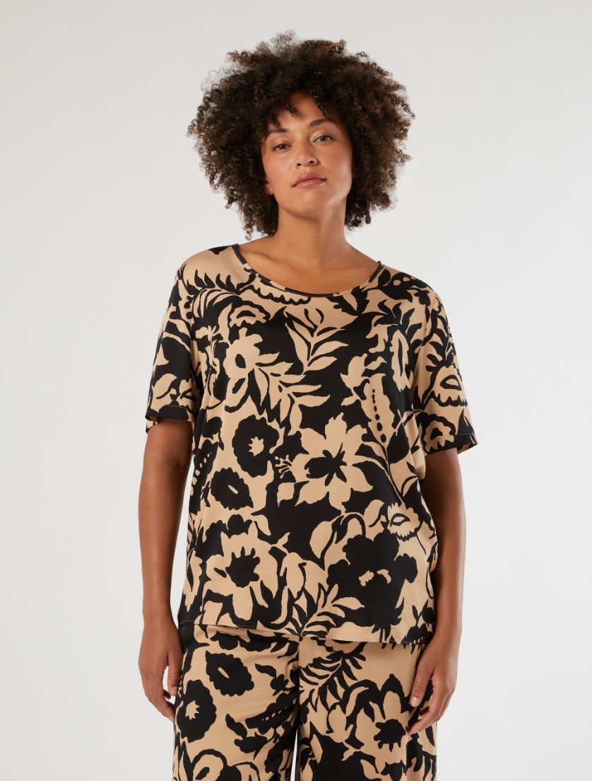 Viscose satin blouse - BEIGE - Marina Rinaldi - 3