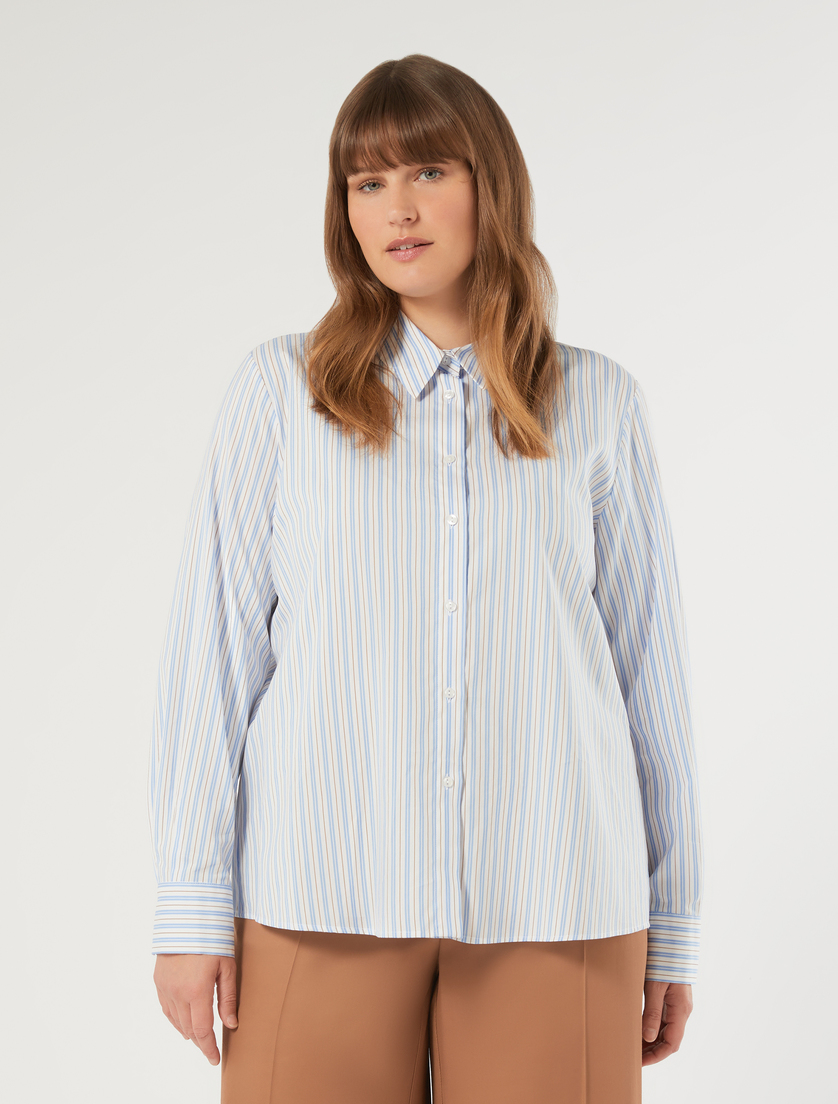 Cotton poplin shirt - WHITE - Marina Rinaldi - 3