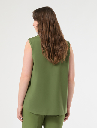 Cotton blouse - OLIVE GREEN - Marina Rinaldi - 4