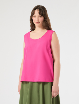 Blusa in cotone - FUXIA