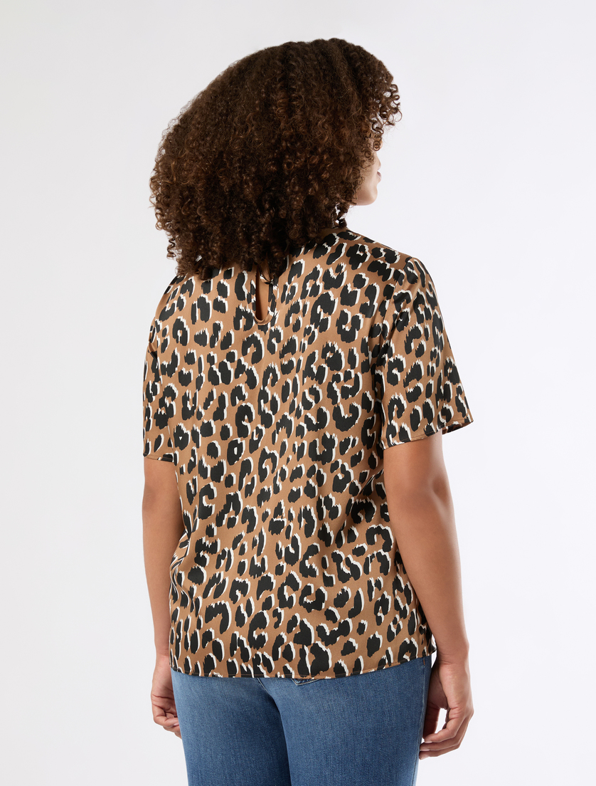 Printed twill top - CARAMEL - Marina Rinaldi - 4