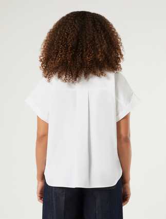 Cotton and nylon shirt - WHITE - Marina Rinaldi - 4