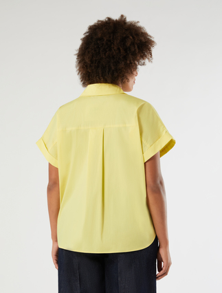 Cotton and nylon shirt - LIGHT YELLOW - Marina Rinaldi - 4