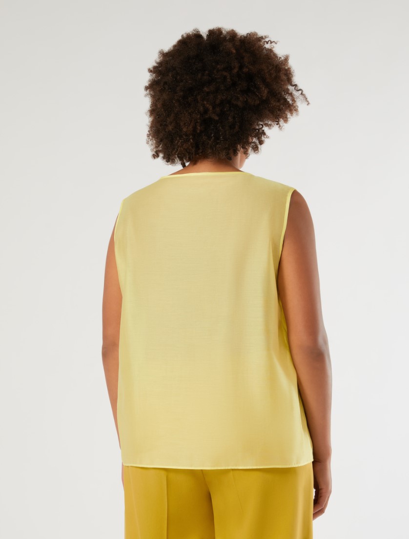 Tencel muslin top - BRIGHT YELLOW - Marina Rinaldi - 4