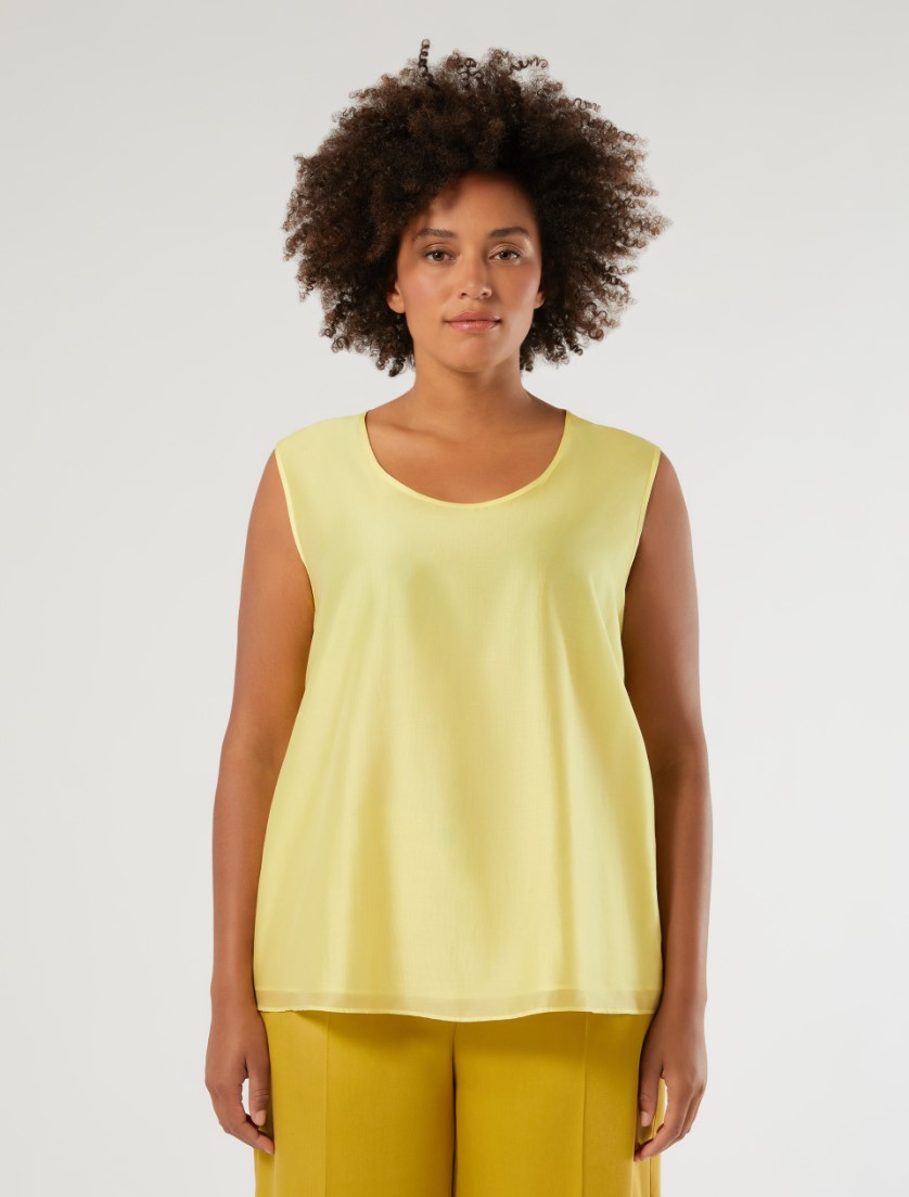 Tencel muslin top - BRIGHT YELLOW - Marina Rinaldi - 3