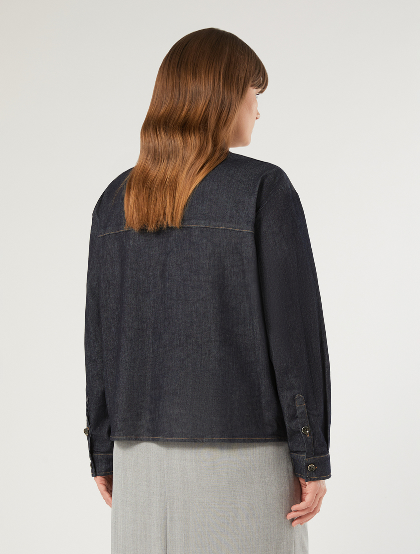 Cotton gabardine tunic - MIDNIGHTBLUE - Marina Rinaldi - 4