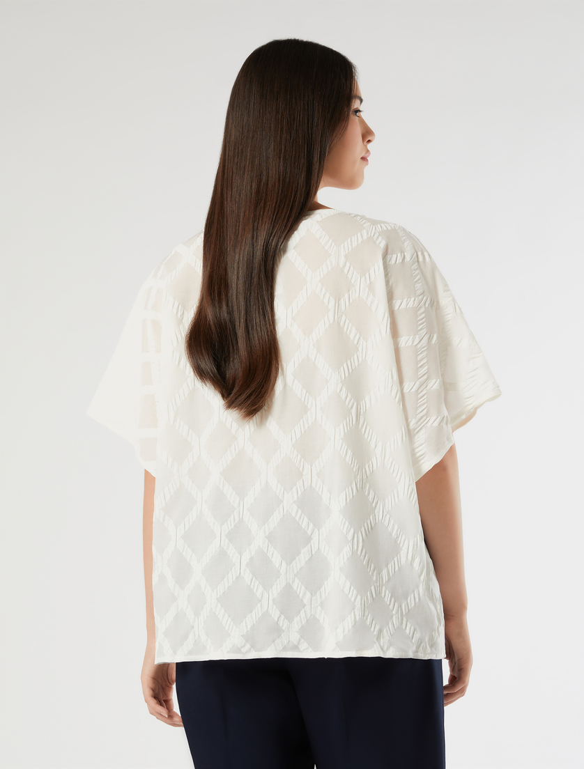 Oversized muslin tunic - WHITE - Marina Rinaldi - 4