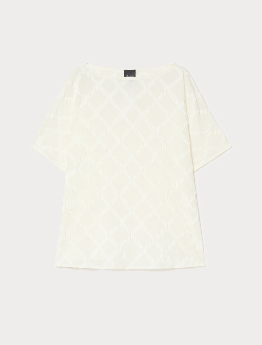 Oversized muslin tunic - WHITE - Marina Rinaldi