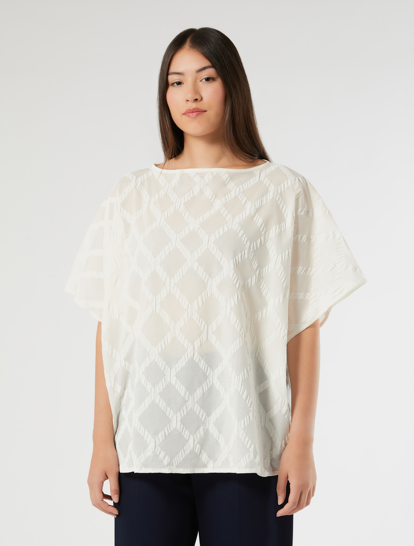 Oversized muslin tunic - WHITE - Marina Rinaldi - 3