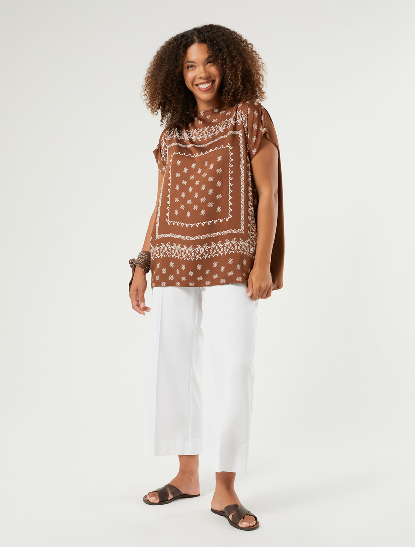 Printed satin and jersey tunic - Marina Rinaldi