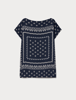 Printed satin and jersey tunic - Marina Rinaldi