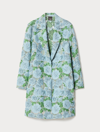 Floral jacquard duster coat - Marina Rinaldi