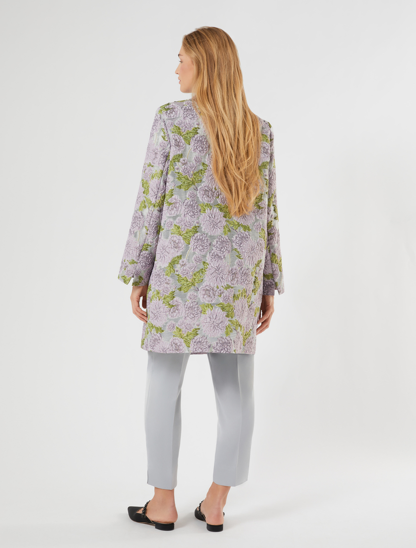 Floral jacquard duster coat - SHOCKING PINK - Marina Rinaldi - 4