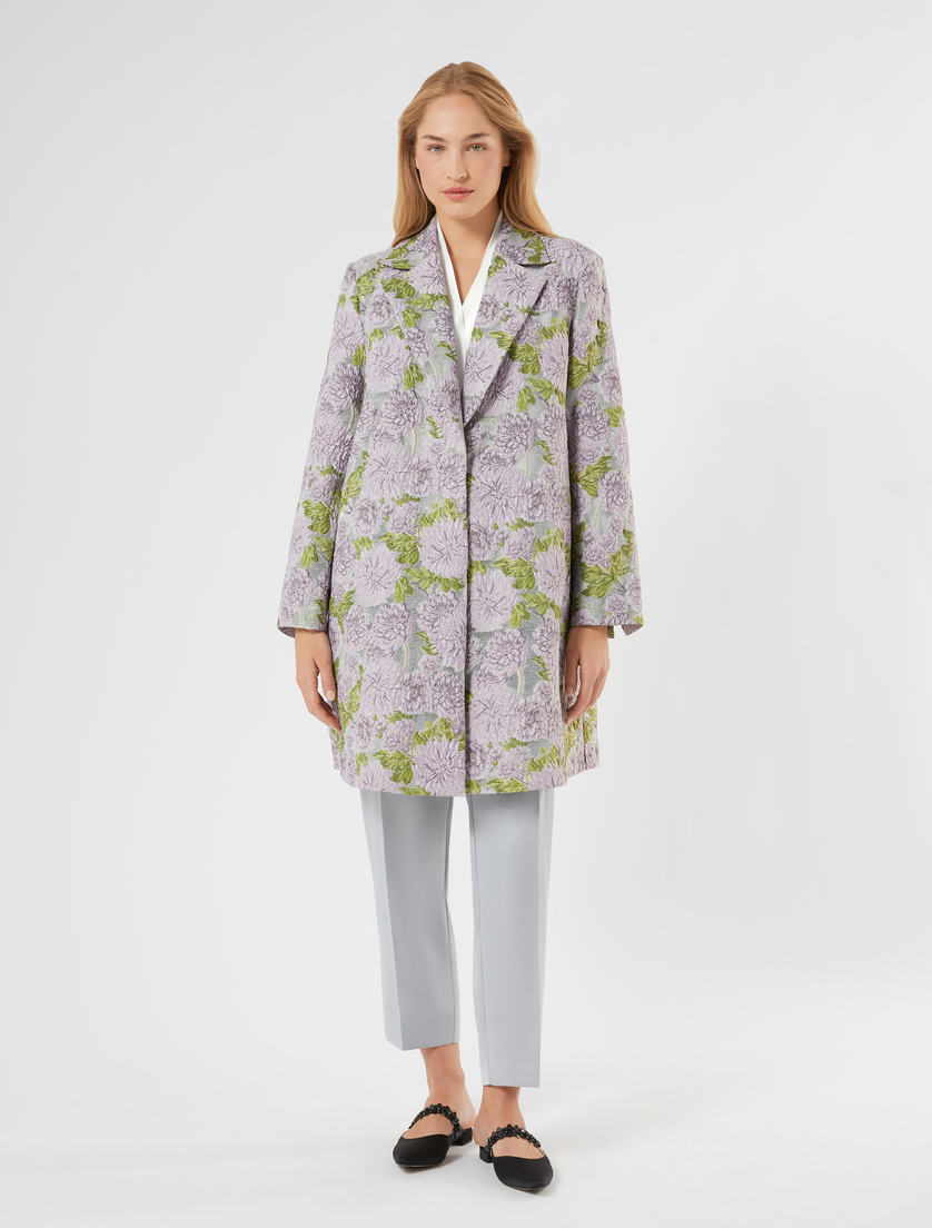 Floral jacquard duster coat - SHOCKING PINK - Marina Rinaldi - 3