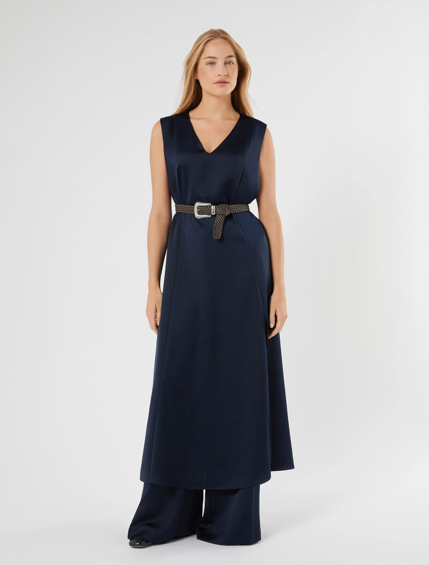 Wide-fit crepe envers satin trousers - Marina Rinaldi