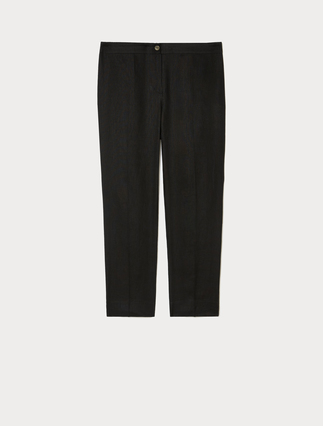 Slim-fit pure linen trousers - Marina Rinaldi
