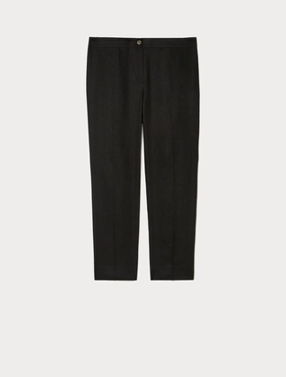 Slim-fit pure linen trousers - Marina Rinaldi