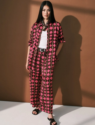 Viscose satin trousers - Marina Rinaldi