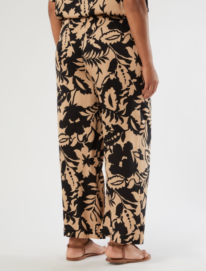 Pantaloni in raso di viscosa - BEIGE - Marina Rinaldi - 4