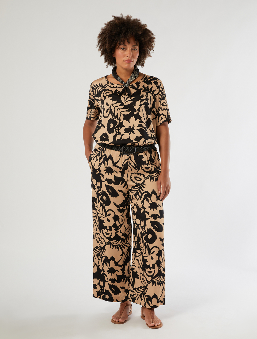 Viscose satin trousers - Marina Rinaldi