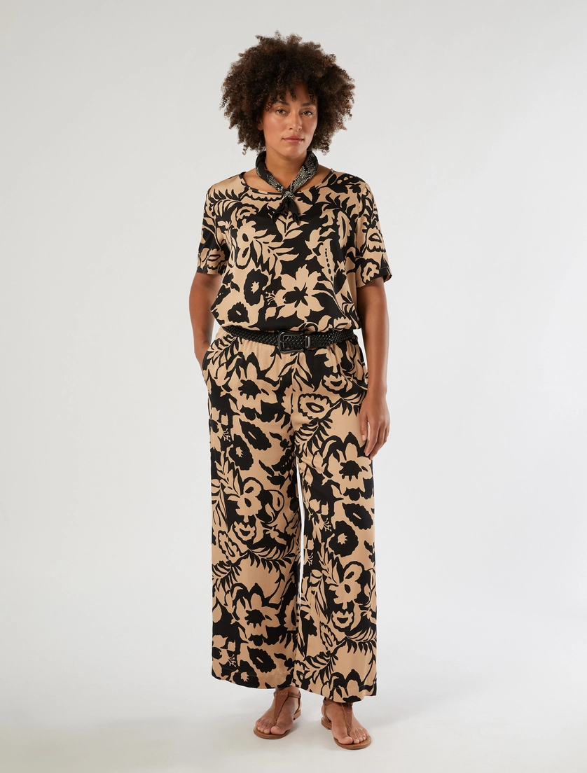 Viscose satin trousers - Marina Rinaldi