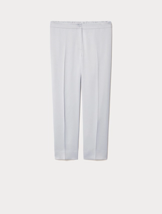 Slim-fit crepe envers satin trousers - Marina Rinaldi