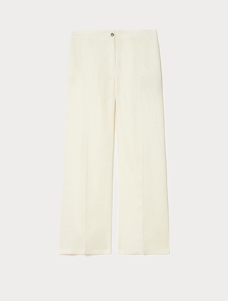 Wide-fit pure linen trousers - Marina Rinaldi
