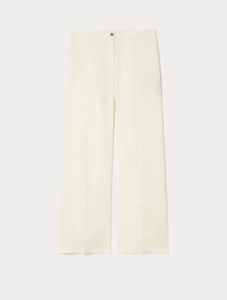 Wide-fit pure linen trousers - Marina Rinaldi