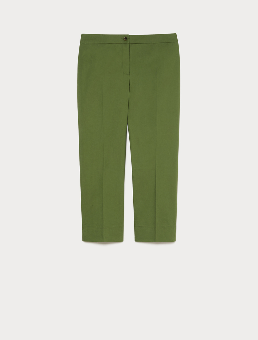 Pantalon en coton stretch - VERT OLIVE - Marina Rinaldi