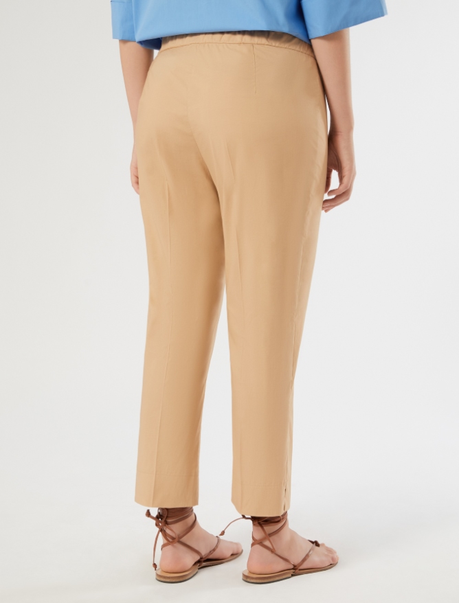 Stretch cotton trousers - BEIGE - Marina Rinaldi - 4