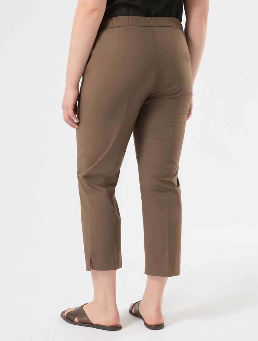 Hose aus Baumwolle mit Stretchanteil - KAKAO - Marina Rinaldi - 4