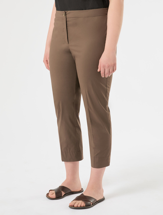 Stretch cotton trousers - COCOA
