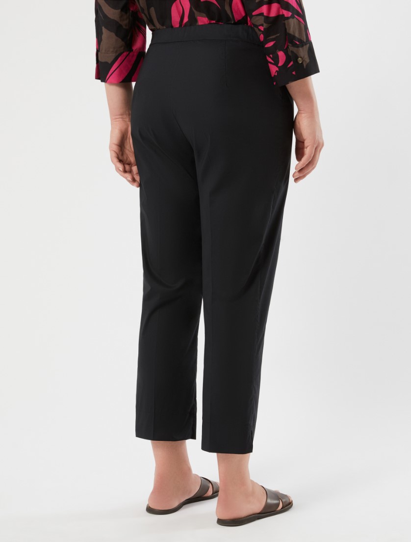 Stretch cotton trousers - BLACK - Marina Rinaldi - 4