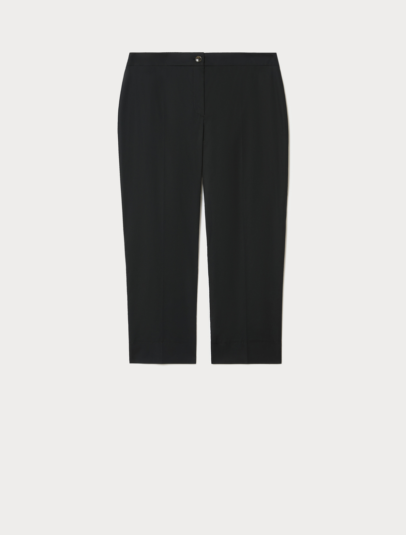 Stretch cotton trousers - BLACK - Marina Rinaldi