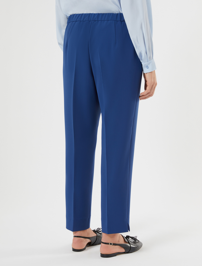 Slim-fit stretch cady trousers - CORNFLOWER BLUE - Marina Rinaldi - 4