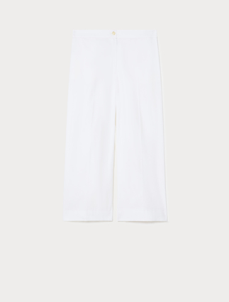 Cotton gabardine cropped trousers - Marina Rinaldi