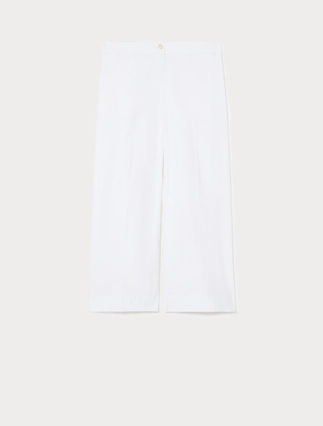 Cotton gabardine cropped trousers - Marina Rinaldi
