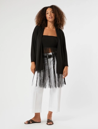 Cotton gabardine cropped trousers - Marina Rinaldi