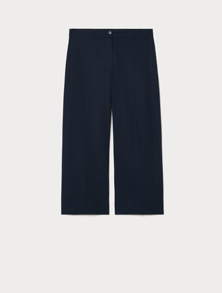 Cotton gabardine cropped trousers - Marina Rinaldi