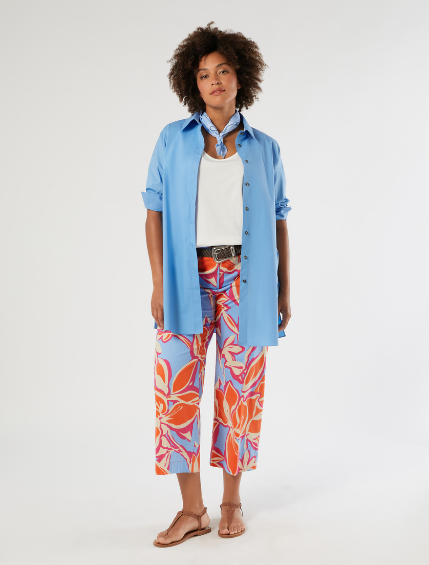 Cotton cropped trousers - Marina Rinaldi