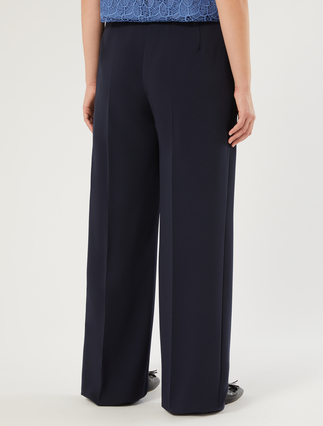 Wide-fit stretch cady trousers - MIDNIGHTBLUE - Marina Rinaldi - 4