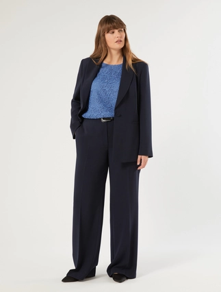 Wide-fit stretch cady trousers - Marina Rinaldi