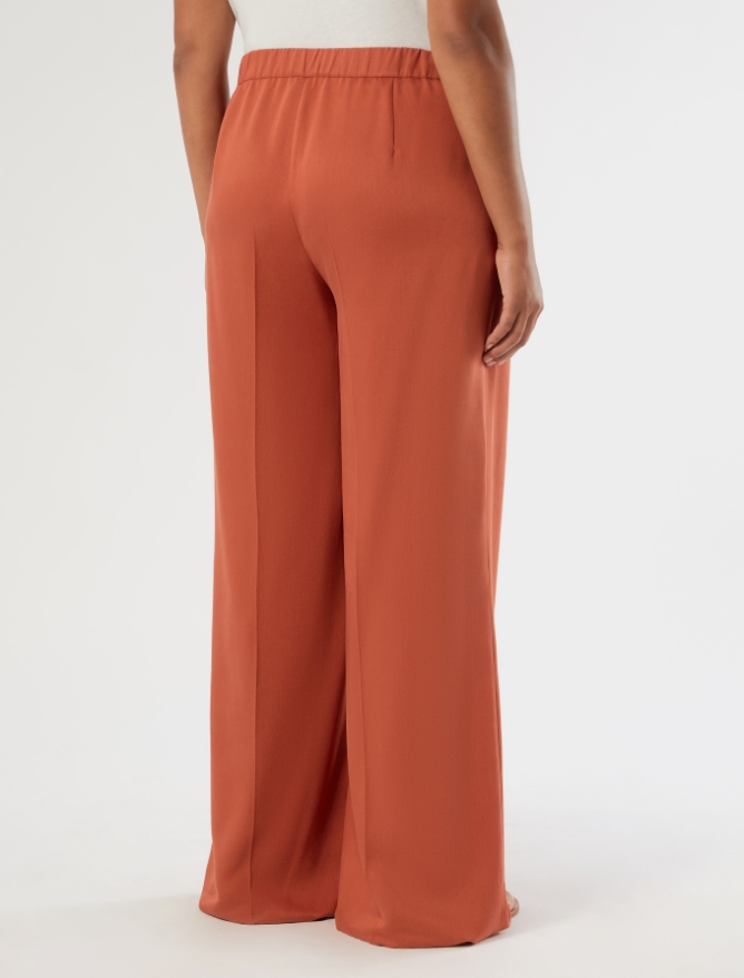 Hose aus Twill mit weitem Bein - KUPFER - Marina Rinaldi - 4