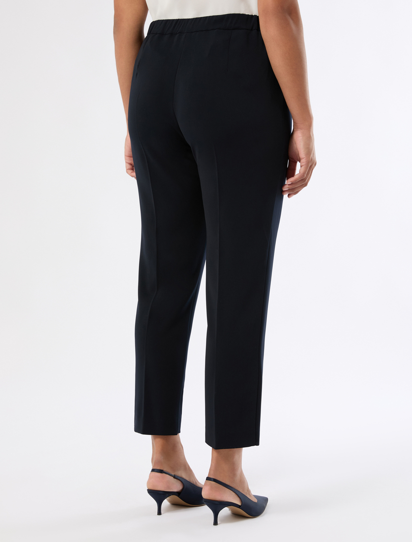 Slim-fit fluid fabric trousers - ULTRAMARINE - Marina Rinaldi - 4