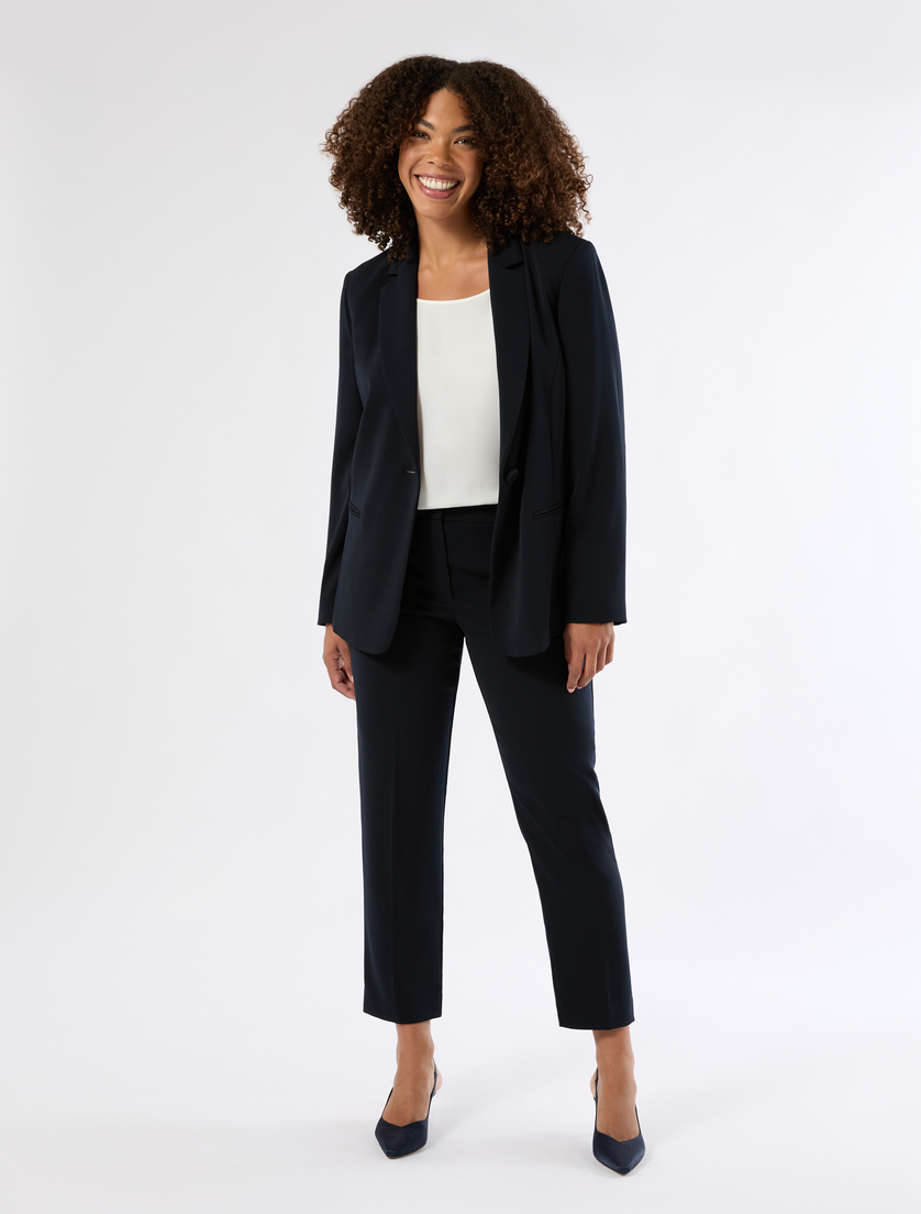 Slim-fit fluid fabric trousers - Marina Rinaldi