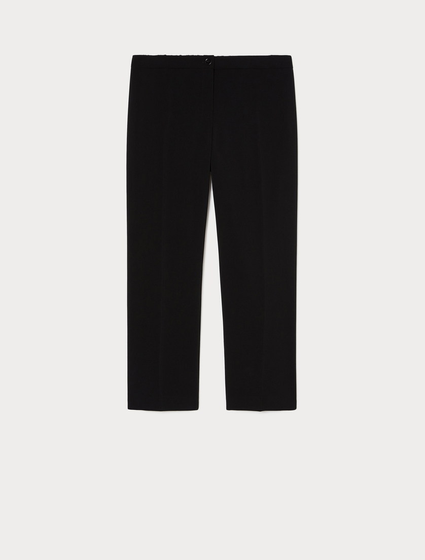 Slim-fit fluid fabric trousers - BLACK - Marina Rinaldi