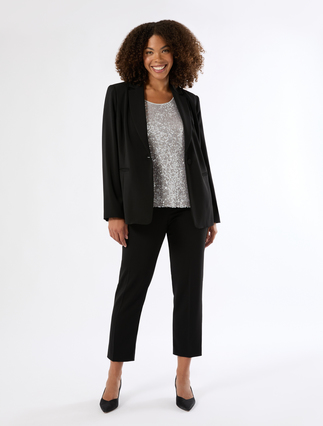 Slim-fit fluid fabric trousers - Marina Rinaldi