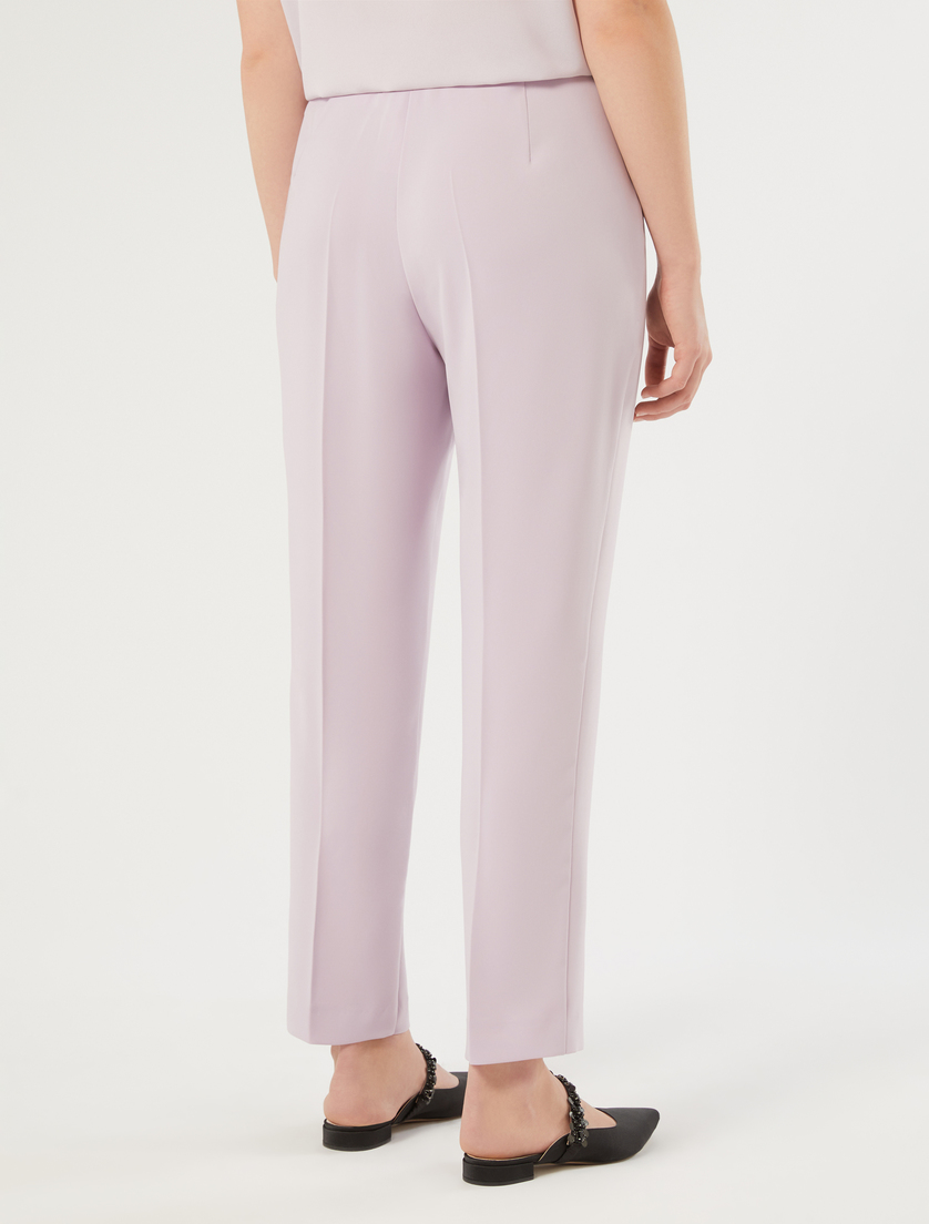 Slim-fit fluid fabric trousers - LAVENDER - Marina Rinaldi - 4