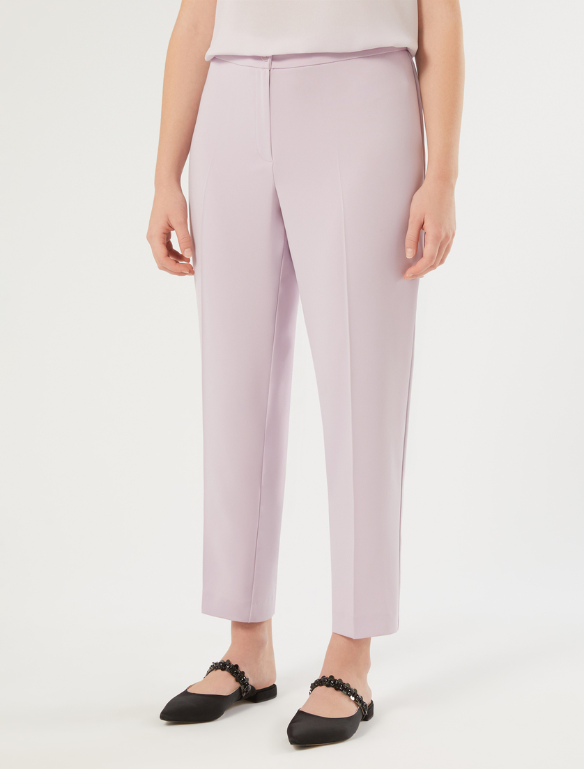 Slim-fit fluid fabric trousers - LAVENDER - Marina Rinaldi - 3