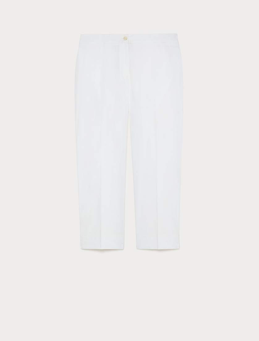Pantaloni slim fit in cotone e nylon - BIANCO - Marina Rinaldi